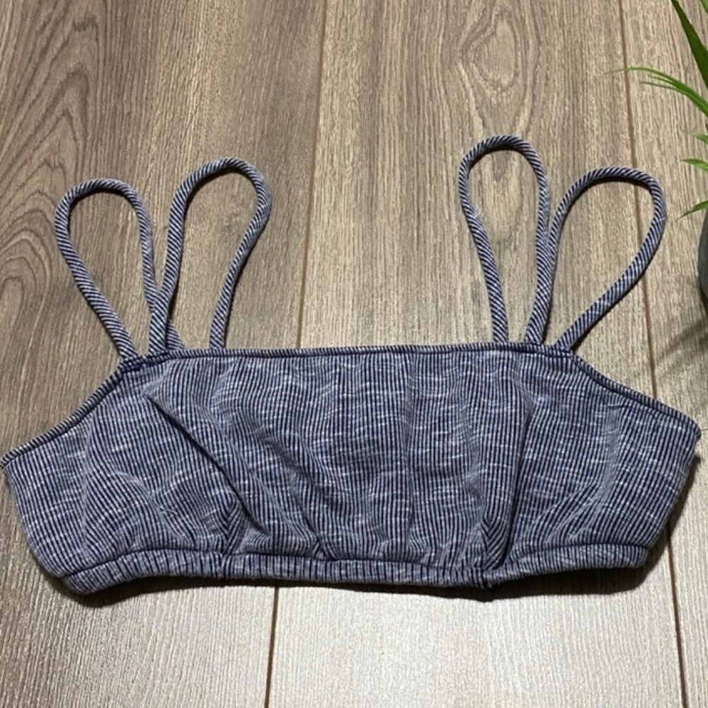 Free People NWOT ribbed double strap bralette